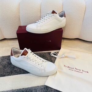Men’s To Boot New York Adam Derrick Carlin White Sneaker Size 14